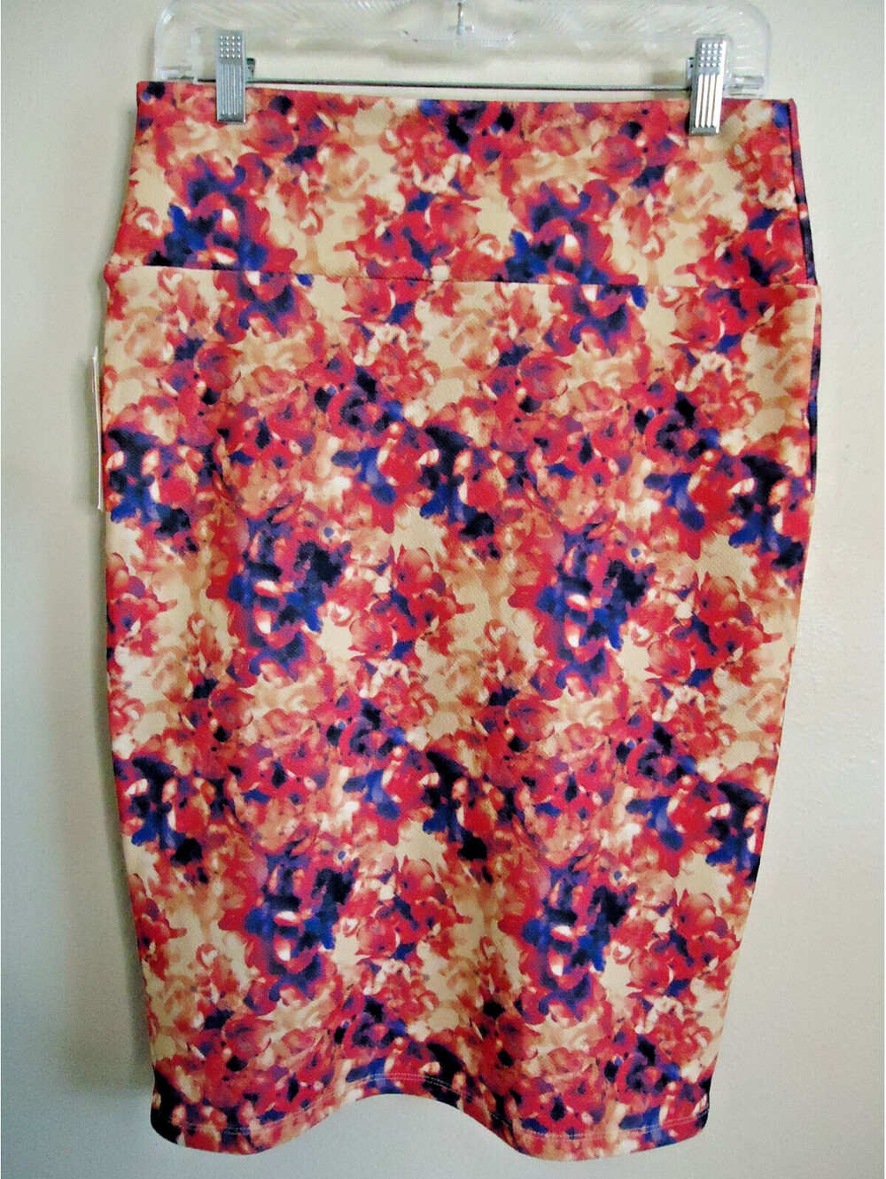 LuLaRoe Cassie Pencil Skirt Multicolor Abstract Floral Bodycon Stretch Women’s M